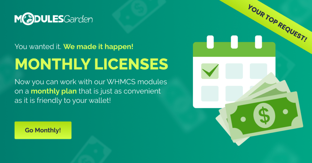 Monthly Licenses - ModulesGarden